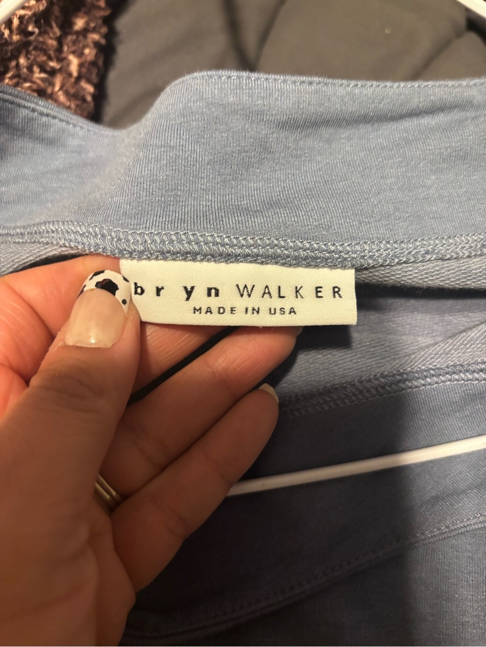 bryn Walker Dusty Blue Wide-Neck Bamboo/Organic Cotton Pullover - Picture 6 of 8